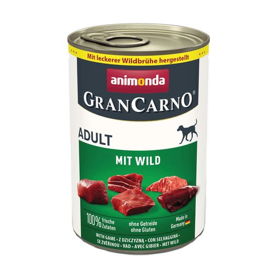 Корм GranCarno Adult Game консервований д/соб з дичиною 400 г арт.82478