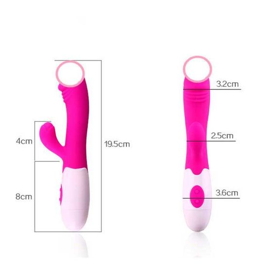 Вібратор подвійний кролик USB - Рожевий - Вібратори | Зображення 3