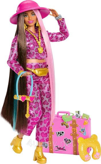 Ігровий набір Лялька Барбі Екстра Подорож Сафарі Оригінал Barbie Extra Fly Travel Doll Safari Look
