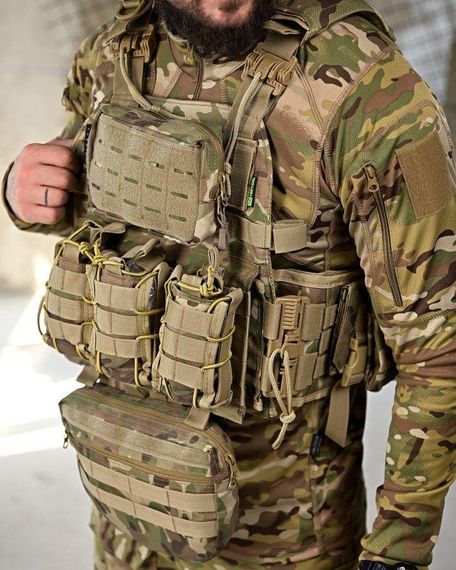 Плитоноска 4 точки швидкий скидання stragen мультикам з рюкзаком ПП 7909 | Зображення 2