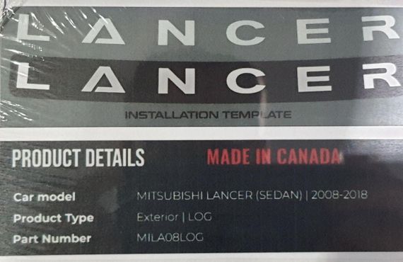 Молдинг, орнамент, лого на капот Mitsubishi LANCER 2008, MILA08LOG | Зображення 3