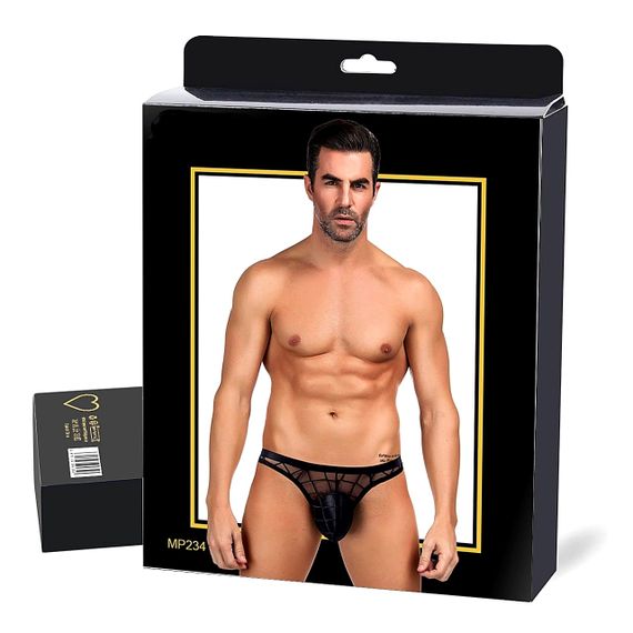 Мужские трусы Star Night полупрозрачные, в сеточку, черные, L sexstyle | Зображення 4