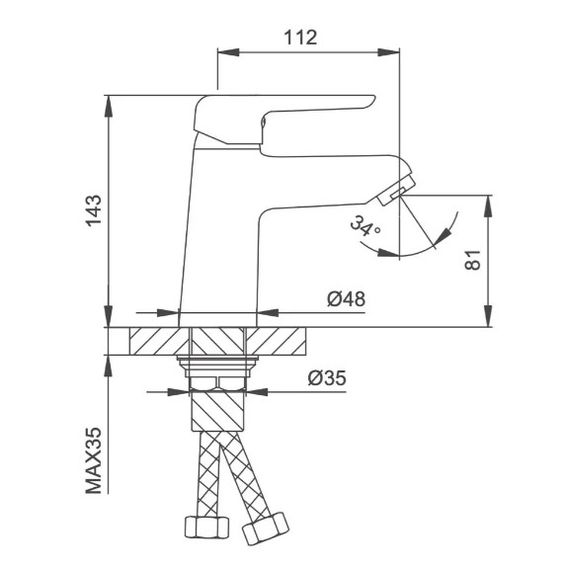 Змішувач для умивальника Frap F1017-6 | Зображення 4