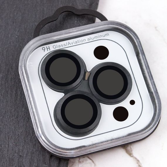 Защитное стекло Metal Classic на камеру (в упак.) для Apple iPhone 14 Pro (6.1") / 14 Pro Max (6.7") Черный / Midnight | Зображення 5