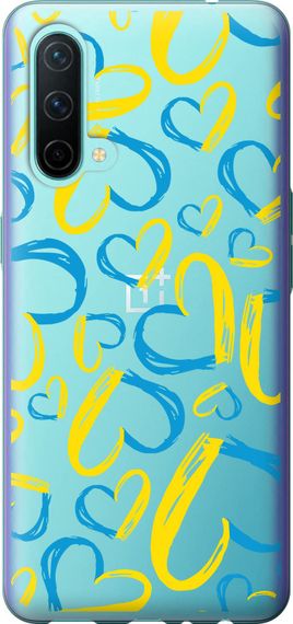 Чехол на OnePlus Nord CE Сердца UA "5292u-2382-17620"