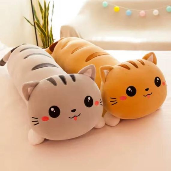 Іграшка м'яка обіймашка Котик 70см Світло-коричневий