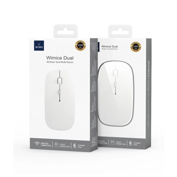 Бездротова миша WIWU Crystal WM101 Pro Pearl 2.4G+bluetooth dual-mode | Зображення 6