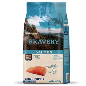 Корм Bravery Mini Puppy Salmon сухий з лососем для цуценят малих порід 600 гр