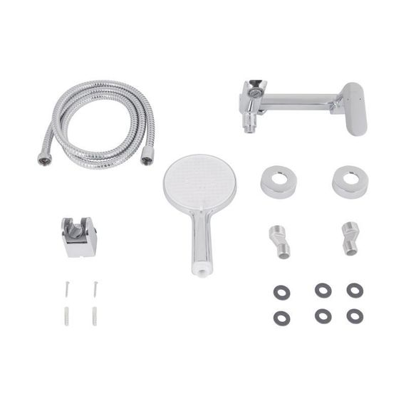 Смеситель для ванны Qtap Evia с поворотным изливом (c душевым гарнитуром) QTEVI260CRM47578 Chrome | Зображення 8