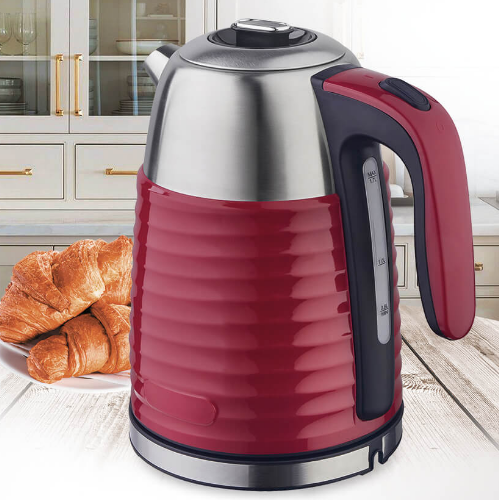 Електрочайник 1,7л 1850-2200W нержавіюча сталь (диск) червоний MR-051-RED Maestro | Зображення 2