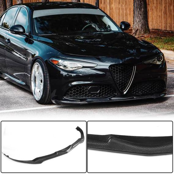 Передняя Губа Бампера V2 (для Sport, Карбон) для Alfa Romeo Giulia 2016-2022 гг | Зображення 1