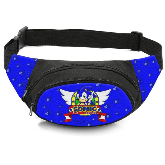 Сумка-бананка дитяча з принтом Супер Сонік поясна сумка для хлопчика (4606)