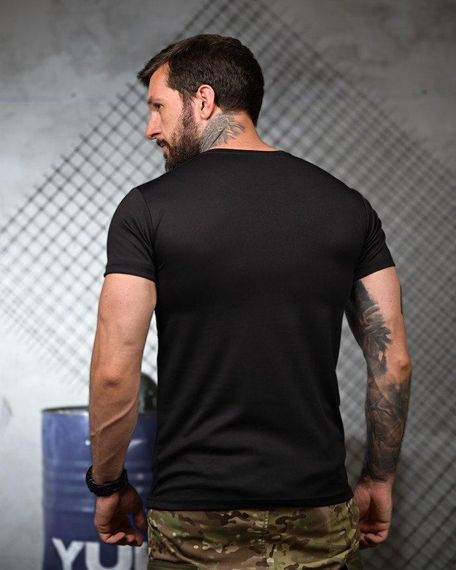 Тактична футболка для відведення поту Посміхнись black ПП4681 | Зображення 3