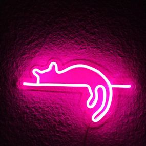 Неоновий світильник Киця на Полиці 300х160 acr-n000077