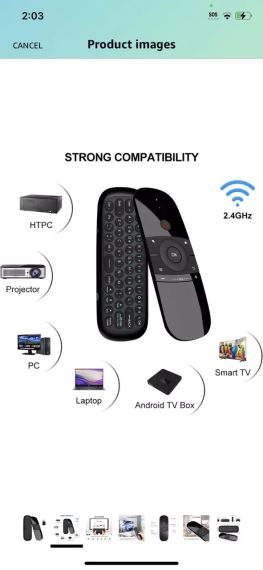 Пульт дистанційного керування інфрачервоний Wechip W1 2.4G Air Mouse | Зображення 1