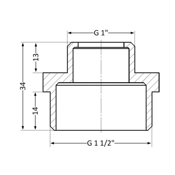 Ниппель Thermo Alliance Standart 1 1/2"х1" НР SD4084025 | Зображення 1