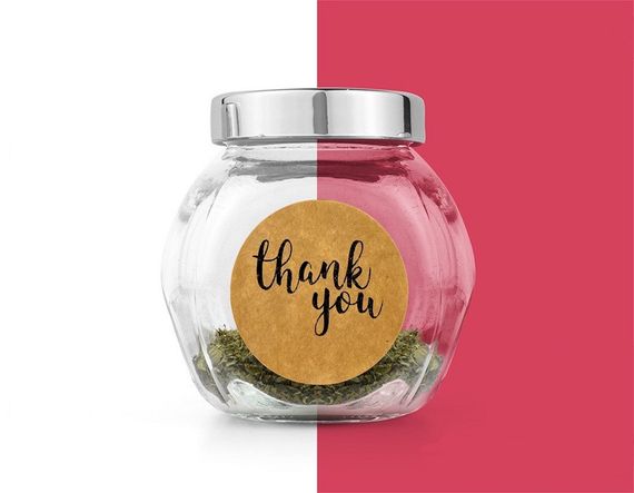 Этикетка наклейка круглая крафт "Thank You 02", Диаметр 50 мм, 250 шт/рулон, Viskom | Зображення 8