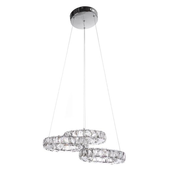 Люстра подвесная хрустальная LED 30W WW+NW+CW CH (BR-973S/3)