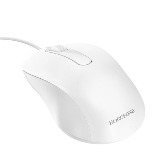Миша провідна BOROFONE BG4, White, Box | Зображення 2