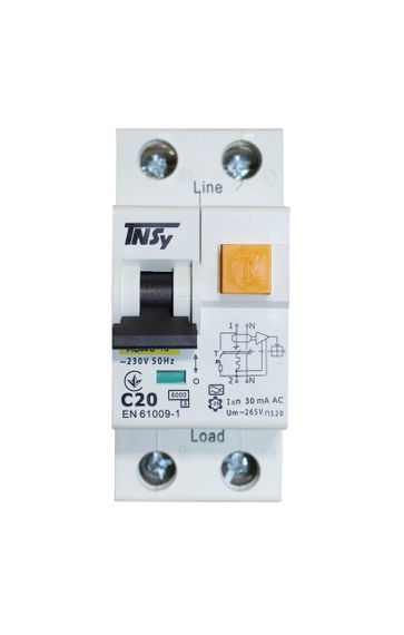 Автоматический выключатель дифференциального тока АВДс-18 2Р 20А 30мА тип АС 6 кА х-ка С Ny95506287 | Зображення 4