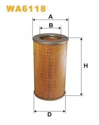 Фільтр повітряний TOYOTA HIACE WA6118AM4411 (вир-во WIX-FILTERS) WIX FILTERS WA6118 на TOYOTA HIACE IV автобус (LH1_)