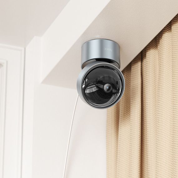 Камера відеоспостереження Hoco D5 Indoor PTZ HD Silvery gray | Зображення 2