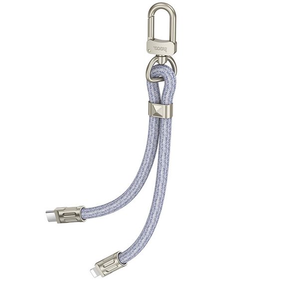Дата кабель-шнурок Hoco GH5 Elegant Type-C to Lightning (0.21m) Denim Blue | Зображення 2