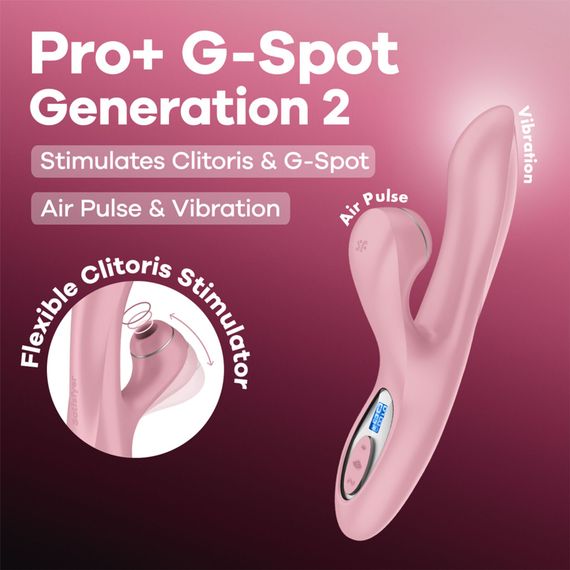Вакуумний вібратор-кролик Satisfyer Pro+ G-Spot Generation 2 Pink | Зображення 7