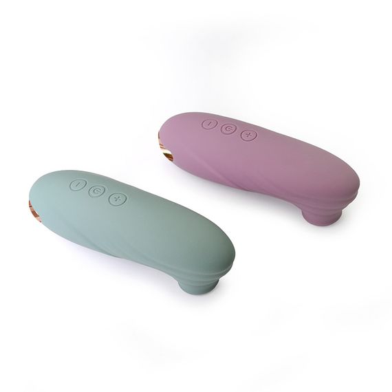 Вибратор клиторальный Sweet Em с вакуумом, серо-голубой, 11 см Sex Aura | Зображення 2