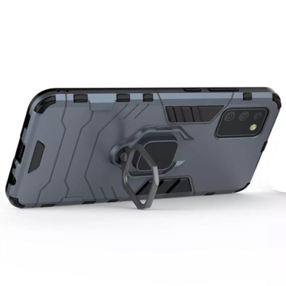 Ударопрочный чехол Transformer Ring for Magnet для Samsung Galaxy A02s Grey | Зображення 2