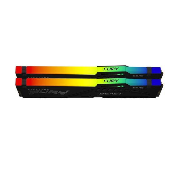 Модуль памяти для компьютера DDR5 32GB (2x16GB) 5200 MHz Beast RGB AM5 Black Kingston Fury (ex.HyperX) (KF552C36BBEAK2-32) | Зображення 1