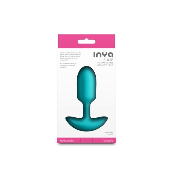 Анальная пробка с вибрацией NS Novelties INYA - Pulse - Teal | Зображення 3