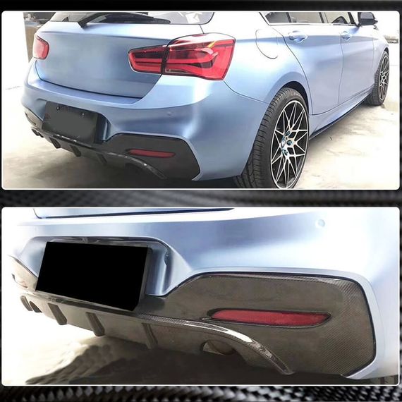 Дифузор заднього бампера (для M-Sport 2015-2019, Карбон) для BMW 1 серія F20/21 рр | Зображення 2
