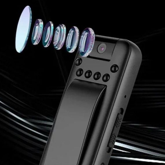 Нагрудна міні-відеокамера з нічним баченням, 1080P Full HD, NO109-110 / Універсальна боді камера з кліпсою | Зображення 5