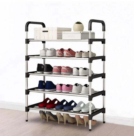 Полка для обуви металл 5 секции Shoe rack | Зображення 1