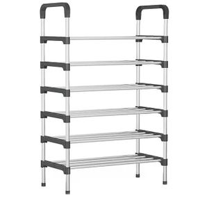 Полиця для взуття Shoe Rack 6 полиць Органайзер стійка 6 секцій 56х28х113см. Колір: чорний
