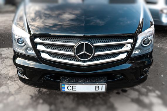 Накладки на решетку (2013-2024, нерж.) Carmos - Турецкая сталь для Mercedes Sprinter
