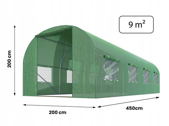 Садова теплиця 2х4.5 (9м2)