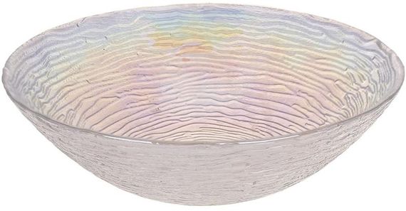 Набір 6 скляних глибоких тарілок "Fleur Pearl" Ø25см (1.6л), перламутр