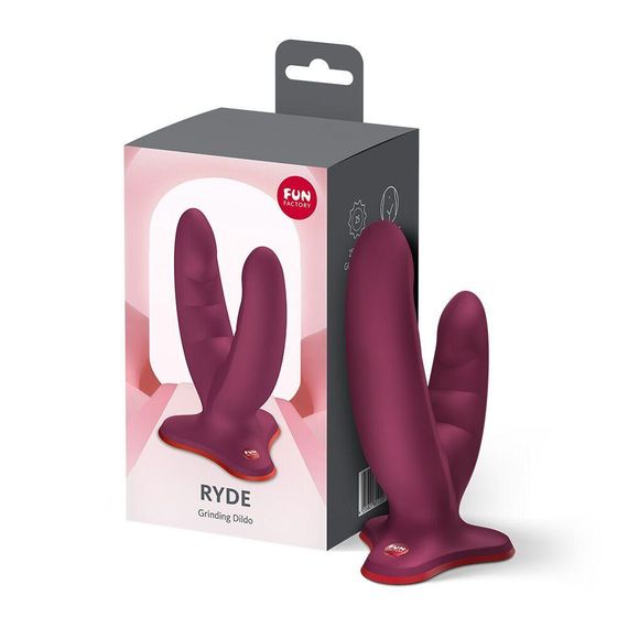 Подвійний фалоімітатор Fun Factory RYDE Wine Red (м'яте паковання!!!) Sex Aura | Зображення 6