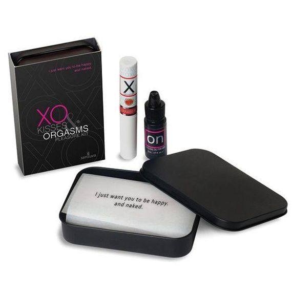 Подарунковий набір Sensuva XO Kisses & Orgasms (бальзам для губ з феромонами і рідкий вібратор) Sex Aura