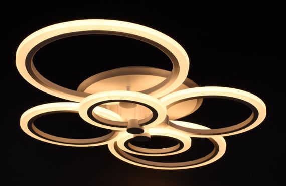 Люстра світлодіодна стельова LED світильник для квартири на стелю лед з пультом 25946 Білий 11х57х77 см. | Зображення 2