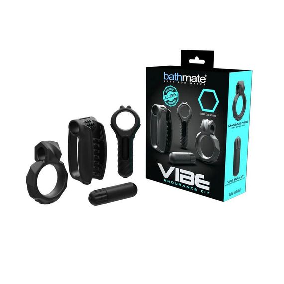 Вібронабір Bathmate Vibe Endurance Kit, 3 іграшки + віброкуля + лубрикант 93 мл Sex Aura