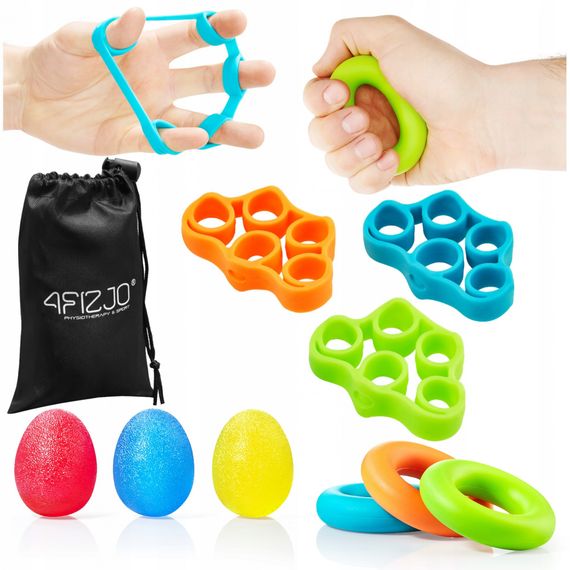 Набір еспандерів для пальців та зап'ястя 4FIZJO 9 шт Mix (P-5907739311153)