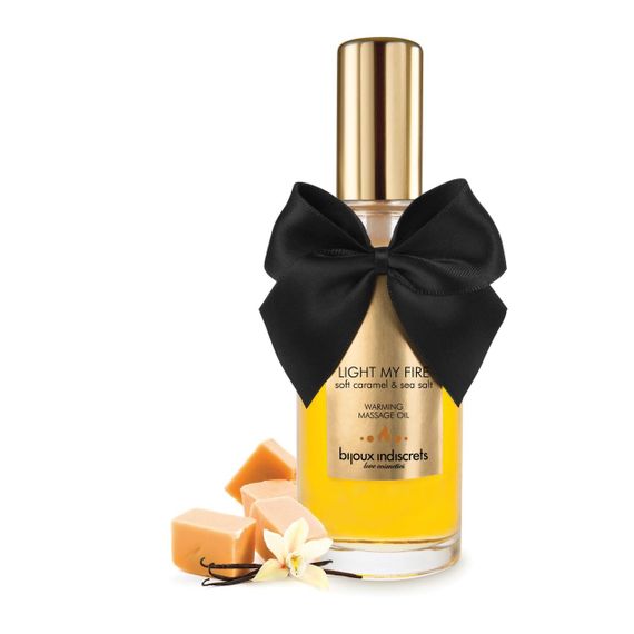 Розігрівальна олія Bijoux Indiscrets Light my Fire – Caramel&Sea salt Sex Aura