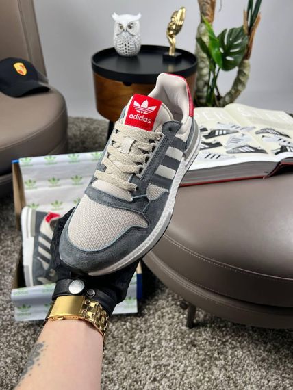 Кроссовки ZX 500 RM Grey Four Scarlet весна / лето / осень A3612 45 28,5 | Зображення 7