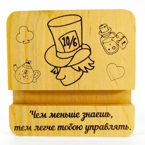 Підставка тримач для смартфона планшета Аліса в країні чудес Alice in wonderland Майстерня містера Томаса