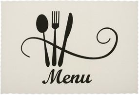 Набір 12 сервірувальних килимків Doily Menu 30х45см, плейсмат (подтарельники), молочний