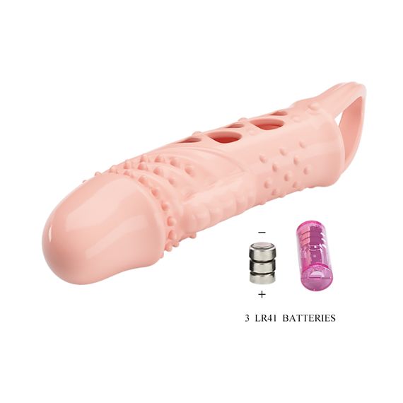 Насадка на член - Pretty Love Cecelia Vibrating Penis Sleeve Flesh | Зображення 5
