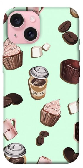 Чохол з картинкою Coffee and sweets для Apple iPhone 15 (6.1")